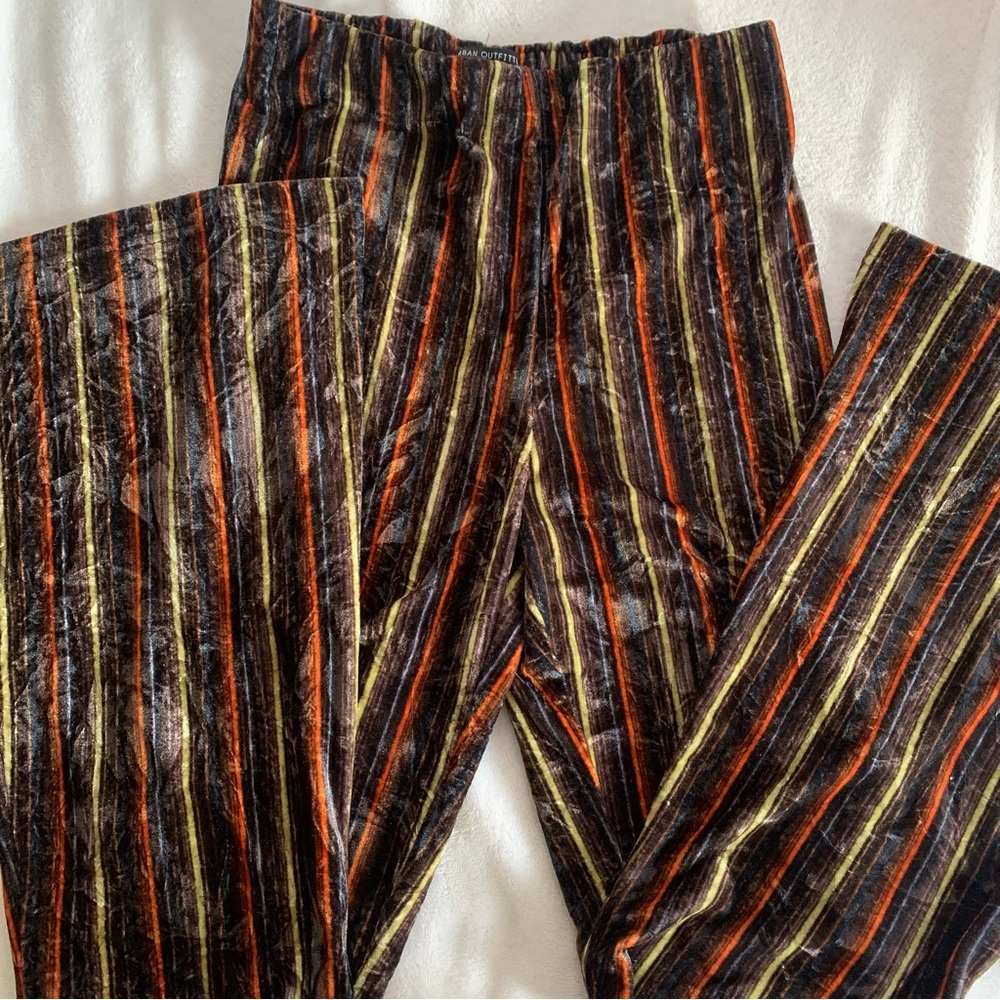 urban outfitters velvet flared pants